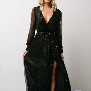 Baltic born black Abigail sparkle gown